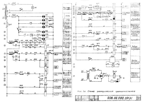 Електрична схема круглошліфувального верстата 3Е12